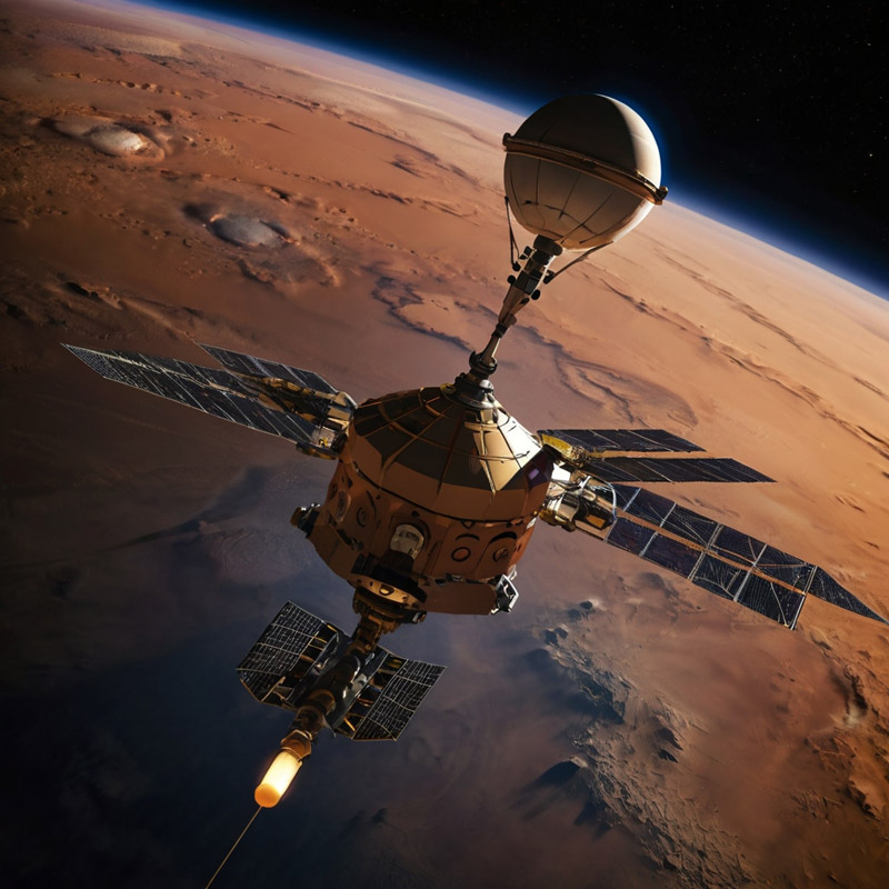 Estaci&oacute;n cient&iacute;fica en &oacute;rbita de Marte