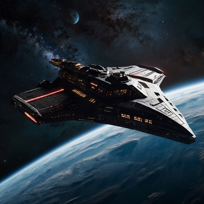 Destructor Garuda en &oacute;rbita del planeta Sedna